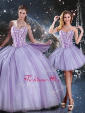 Lovely Sweetheart Beading Lavender DetachableQuinceanera Gown for 2016 QDDTA93001FOR
