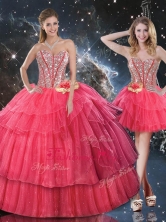 Lovely Sweetheart Detachable Quinceanera Dresses with Beading for Fall QDDTA105001FOR