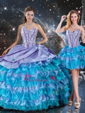 Luxurious Sweetheart Detachable Quinceanera Dresses with Beading and Ruffled LayersQDDTA94001FOR