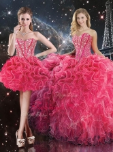 Luxurious Sweetheart Detachable Sweet 16 Dresses with Beading for FallQDDTA108001FOR