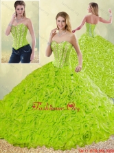 Modest Rolling Flowers Detachable Quinceanera Gowns with Sweetheart SJQDDT196002-1FOR