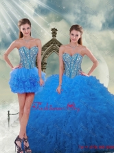 Most Popular Sweetheart Detachable Quinceanera Dresses with Beading and Ruffles QDDTA5001-7FOR