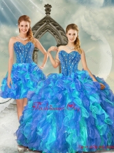 New Style Beading and Ruffles Multi-color Detachable Quinceanera Dresses for 2015 QDDTA2001-1FOR