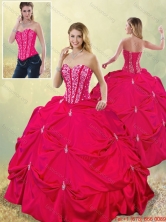 Perfect Sweetheart Beading Detachable Quinceanera Gowns in Hot Pink SJQDDT185002-1FOR 
