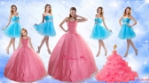 Cute Ball Gone Quinceanera Dress and Beading Baby Blue Dama Dresses and Rose Pink Halter Top Little Girl Dress XFNAO825ZHTZ001FOR