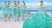 Perfect Beaded Quinceanera Dresses and Cheap Short Dama Dresses and New Turquoise Little Girl Dresses QDDTA116002-1PJTZ001FOR