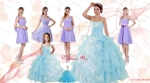 2016 Spring Strapless Ruffles Elegant Quinceanera Dress and Lavender Mini Length Prom Dress and  Appliques and Ruffles Baby Bule Little Girl Pageant Dress XFNAO902ZHTZ001FOR