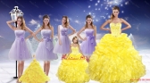 Yellow Sweetheart Beading Ruffles Quinceanera Dress and Lavender Short Dama Dresses and  Beading Ruffles Little Girl Dress XFNAOA03ZHTZ003FOR