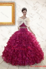 2015 Fall Sweetheart Quinceanera Gown with Beading and Ruffles XFNAO049BFOR