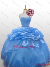 2015 Flirting Strapless Quinceanera Dresses with Paillette and Ruffled Layers SWQD010-10FOR