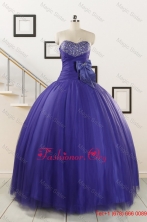 2015 Winter Elegant Sweetheart Quinceanera Dresses with Bowknot FNAO598FOR