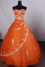 Classical Ball gown Sweetheart-neck Floor-length Quinceanera Dresses Style FA-C-085