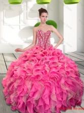 Dynamic Beading and Ruffles Sweetheart Quinceanera Dresses for 2015 Fall QDDTA66002FOR