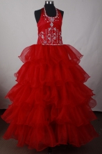 Elegant Ball Gown Halter Floor-length Pink 15 Quinceanera Dress LJ2629