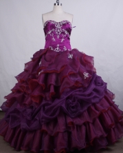 Elegant Ball gown Sweetheart-neck Floor-length Quinceanera Dresses Style FA-C-029