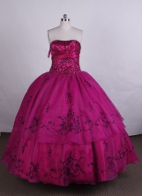 Exquisite Ball gown Strapless Floor-length Quinceanera Dresses Style FA-C-055