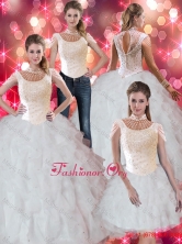 Fall Sophisticated Ruffles and Beaded Quinceanera Dresses for 2015 SJQDDT44001FOR
