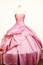 Gorgeous Ball Gown Sweetheart Neck Floor-Length Light Pink Beading Quinceanera Dresses Style FA-S-287