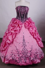 Gorgeous Ball gown Strapless Floor-length Quinceanera Dresses Style FA-C-035