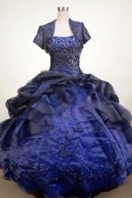 Luxurious Ball Gown Strapless Floor-Length Blue Appliques Quinceanera Dresses Style FA-S-348