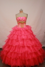 Luxurious Ball gown Strapless Floor-length Quinceanera Dresses Style FA-W-217