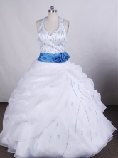 Modest Ball gown Halter top neck Floor-length Quinceanera Dresses Style FA-C-082