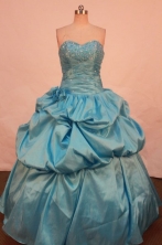 Perfect Ball Gown SweetheartFloor-length Quinceanera Dresses Appliques with Beading Style FA-Z-0180