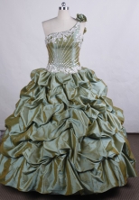 Perfect Ball gown One-shoulder Neck Floor-length Quinceanera Dresses Style FA-C-69