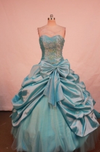 Pretty Ball Gown Sweetheart Floor-length Quinceanera Dresses Appliques Style FA-Z-0287