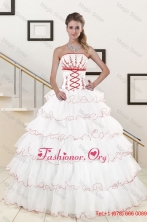 Pretty Ruffeld Layers 2015 Quinceanera Dresses with Appliques XFNAO415FOR