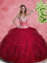 Spring Gorgeous Ball Gown Sweetheart Quinceanera Gowns with Beading and Ruffles SJQDDT101002FOR
