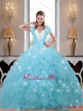 The Most Popular Beaded and Ruffles Quinceanera Dresses in Baby Blue SJQDDT90002FOR