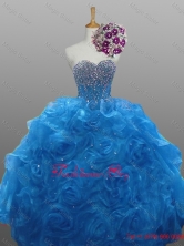 Wonderful Beaded Quinceanera Gowns in Organza for 2015 Fall SWQD008-6FOR