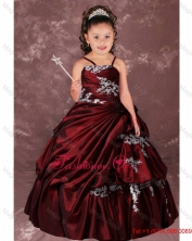 Ball Gown Ruching Strapless Appliques and Ruching Little Girl Pageant Dress LGJMCHSD083101FOR