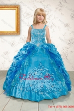 Luxurious Ruffles and Pick Ups Little Girl Pageant Dress in Blue 143.15XFLGA36FOR