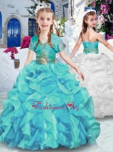 Pretty Halter Top Little Girl Pageant Dresses with Ruffles and Beading