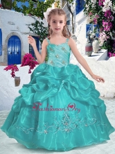Pretty Straps Little Girl Pageant Dresses with Beading and Bubles
