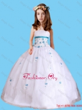 Beautiful Ball Gown Strapless Little Girl Party Dress with Appliques LGZY283FOR