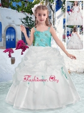 Fashionable Straps Pretty Girls Party Dresses with Beading and Bubles