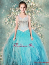 Perfect Straps Ball Gown Little Girl Party Dresses with BeadingPAG185FOR