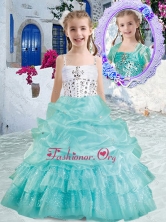 Romantic Spaghetti Straps Pretty Girls Party Dresses with Beading and Bubles