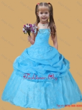 Scoop Pick Ups Ball Gown Little Girl Party Dress BlueLGZY687FOR