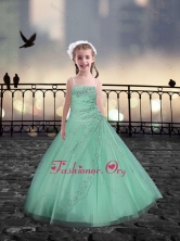 Spaghetti Straps Apple Green Girls Party Dresses with Beading XFLG081-7FOR