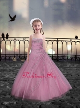 Spaghetti Straps Beaded Girls Party Dresses in Rose Pink XFLG081-3FOR