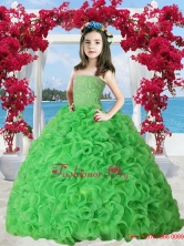Spring Green Organza Ruffles Little Girl Pageant Dress with BeadingLGZY257-AFOR
