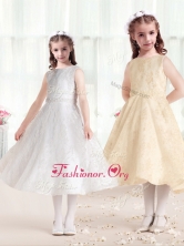 Sweet Princess Scoop Flower Girl Dresses in Lace FGL272FOR