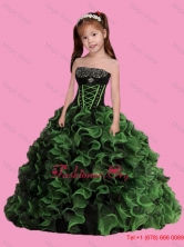 2016 Fashionable Strapless Ball Gown Ruffles Little Girl Pageant Dress LGZY336FOR