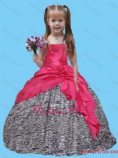 Elegant Red And Zebra Strapless Little Girl Pageant Dress LGZY367FOR