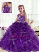 Fashionable Ball Gown Beading and Ruffles Little Girl Pageant Dresses PAG219FOR