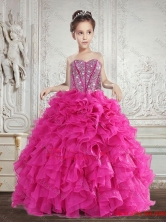 Hot Selling Beading and Ruffles Little Girl Pageant Dress in FuchsiaLGLFY091906-AFOR